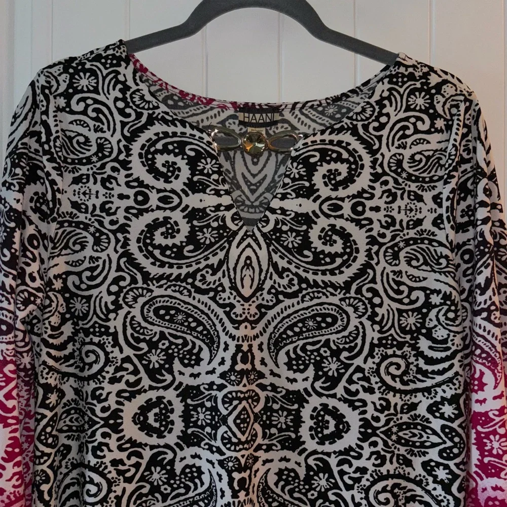 Haani Black and Pink Paisley Dress - Picture 9 of 9